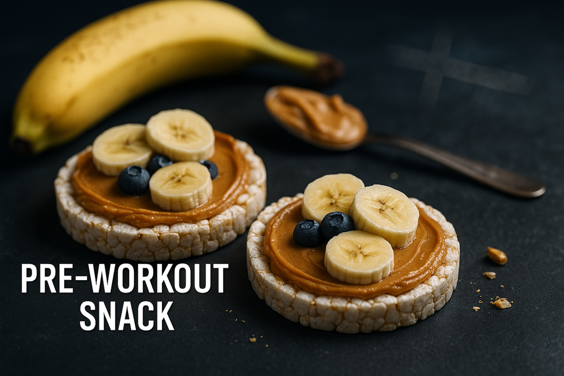Pre-Workout Snack (ris/bröd + PB + banan)