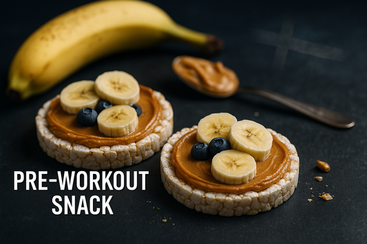 Pre-Workout Snack (ris/bröd + PB + banan)